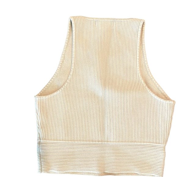 Revolve House of Harlow 1960 Cream Two-Piece Top and Skirt Contour Ribbed Knit M - Picture 5 of 6